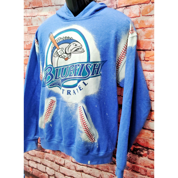 Bridgeport Bluefish Vintage SweatShirt Gildan Tag Size M Minor League Baseball - Picture 4 of 8
